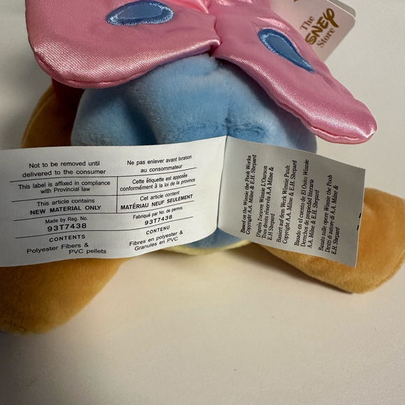 Walt Disney Easter 2000 WINNIE THE POOH AS BUTTERFLY Bean Bag STUFFED ANIMAL NEW - Picture 16 of 16